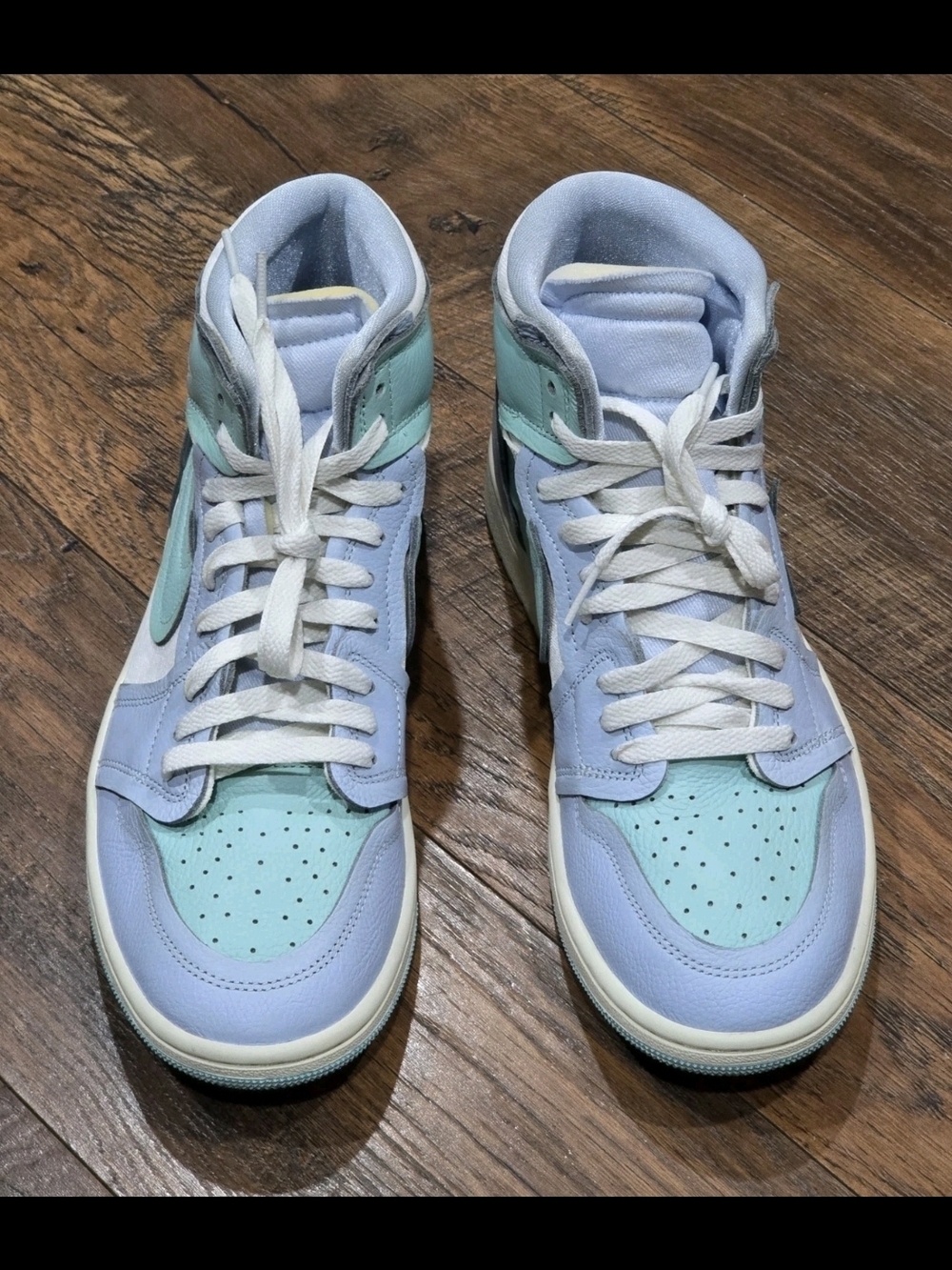 Nike Women's High-Top Sneakers in Light Blue and Mint